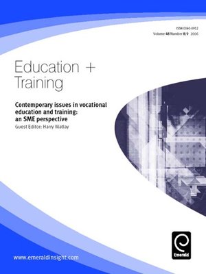 cover image of Education + Training, Volume 48, Issue 8 & 9